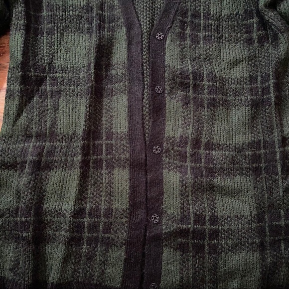 Torrid Green & Black Plaid Open Front Cardigan (1) - Picture 6 of 12